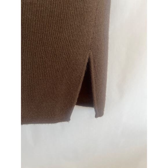 ALPACA IN STYLE WOMENS SWEATER VEST OPEN NO BUTTON OR ZIPPER BROWN SIZE SMALL - Picture 3 of 7
